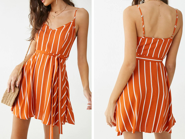 rainbow striped dress forever 21