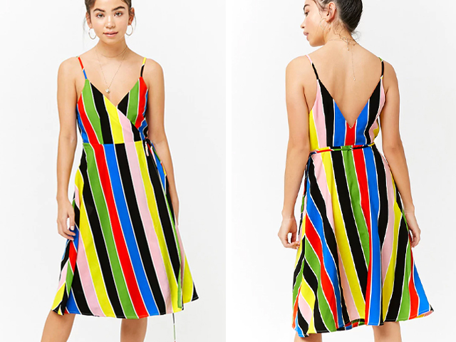 yellow striped dress forever 21