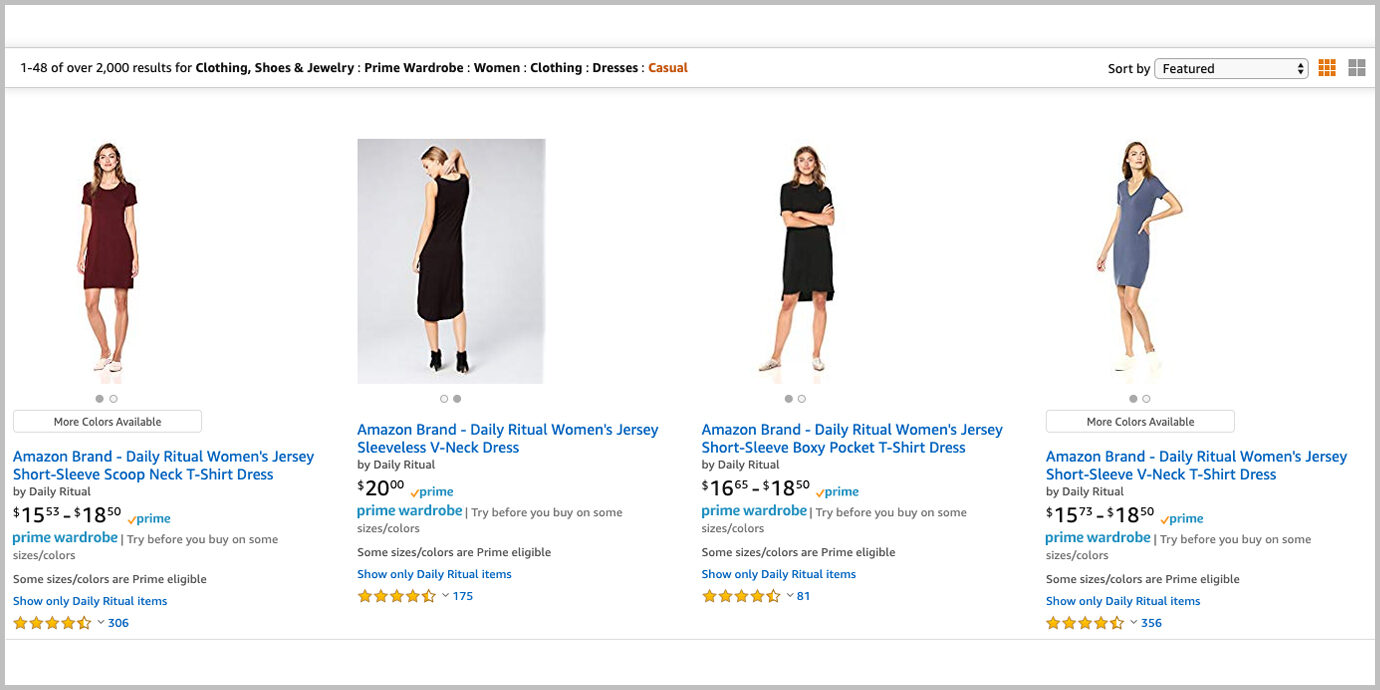 amazon prime wardrobe dresses