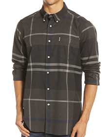 Dunoon Tailored Fit Button-Down Cotton Shirt BARBOUR.