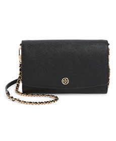Robinson Leather Wallet on a Chain TORY BURCH.